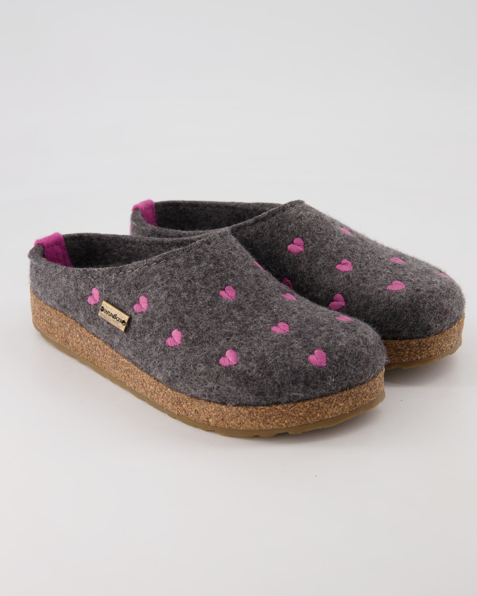 Haflinger Grizzly Cuoricini Hausschuhe in Grau