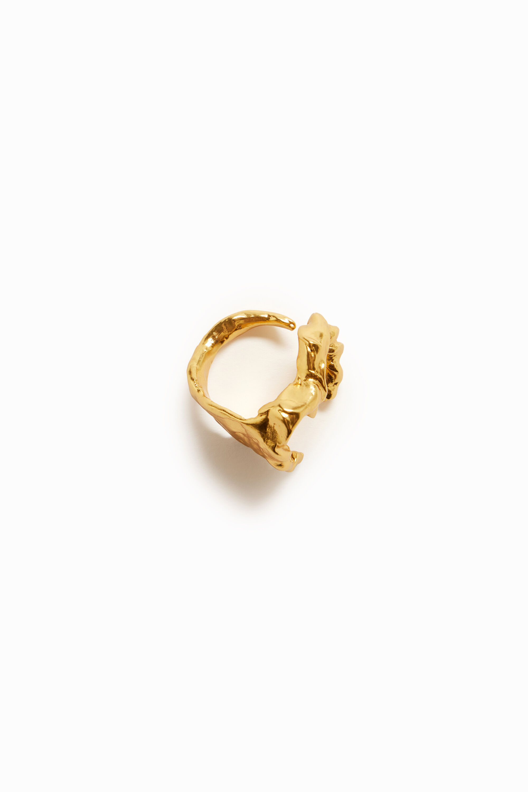 Bague lettre M plaquée or Zalio