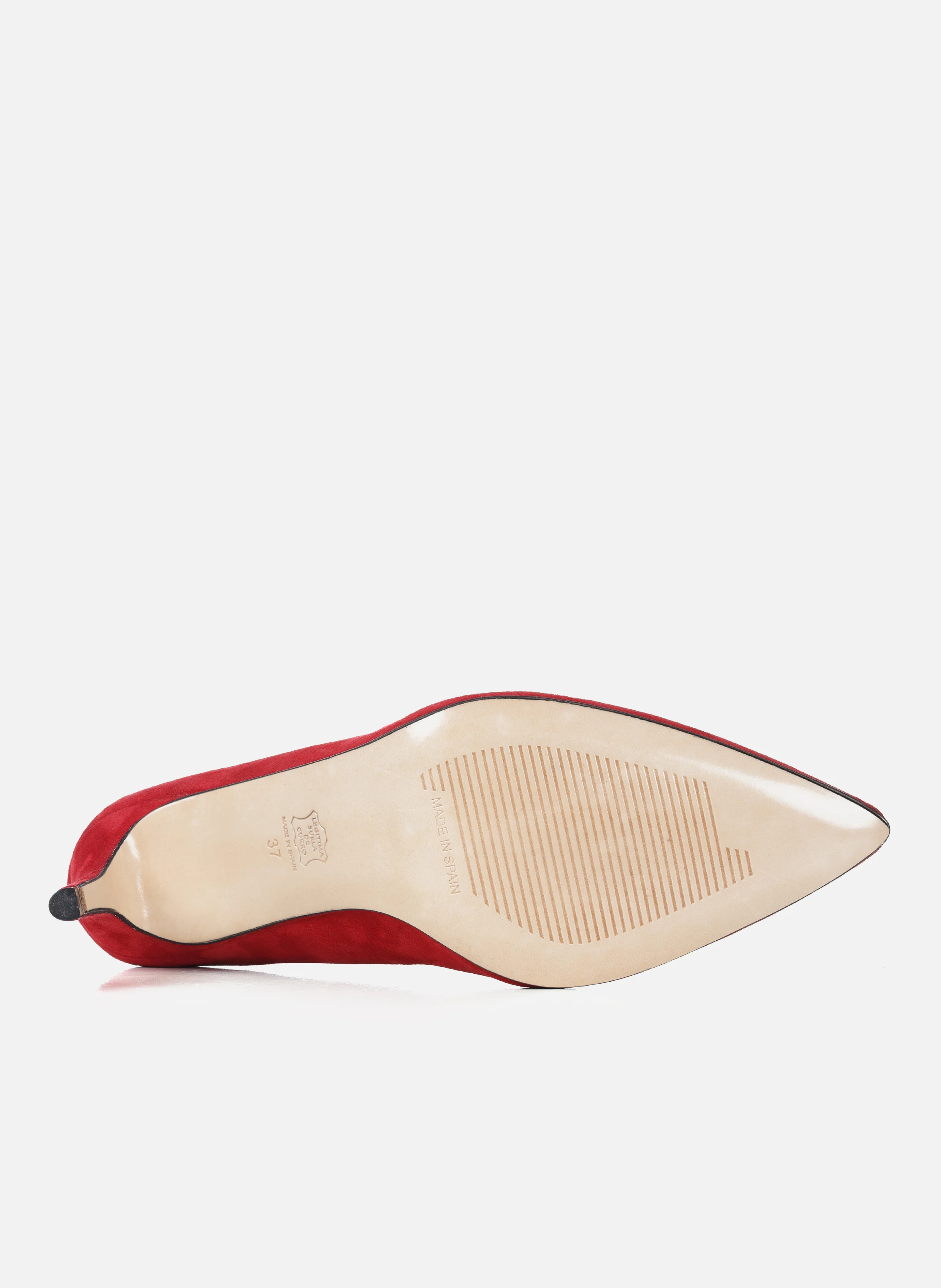 Escarpins classiques cuir daim | Rouge