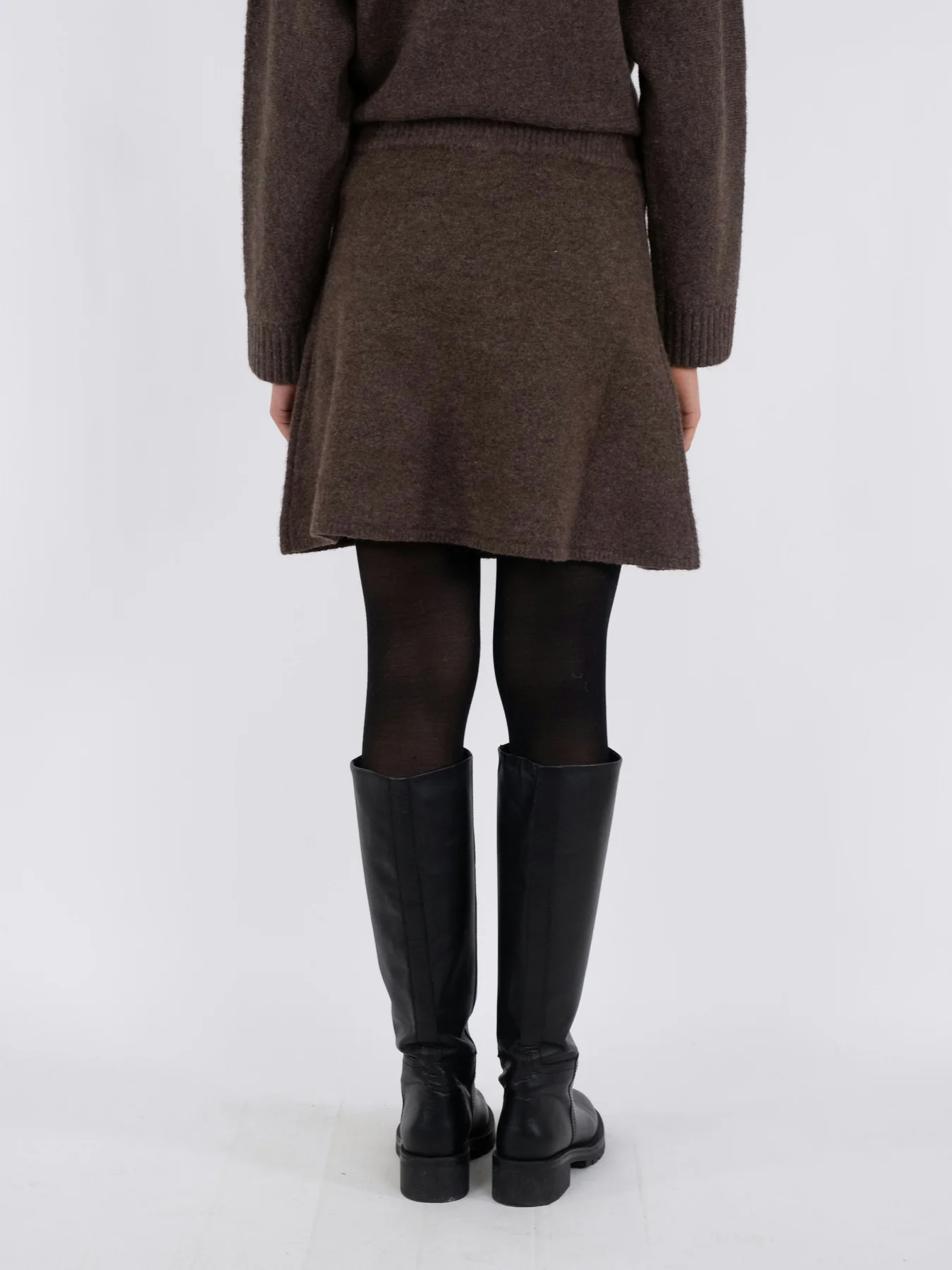 Neo Noir Gisa Knit Skirt brown melange