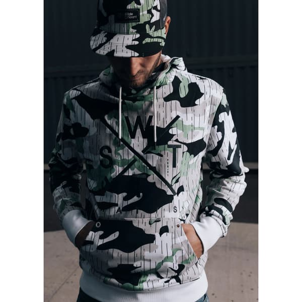 Sweatshirt WATTS SPRAY SWEAT CAMO GREY