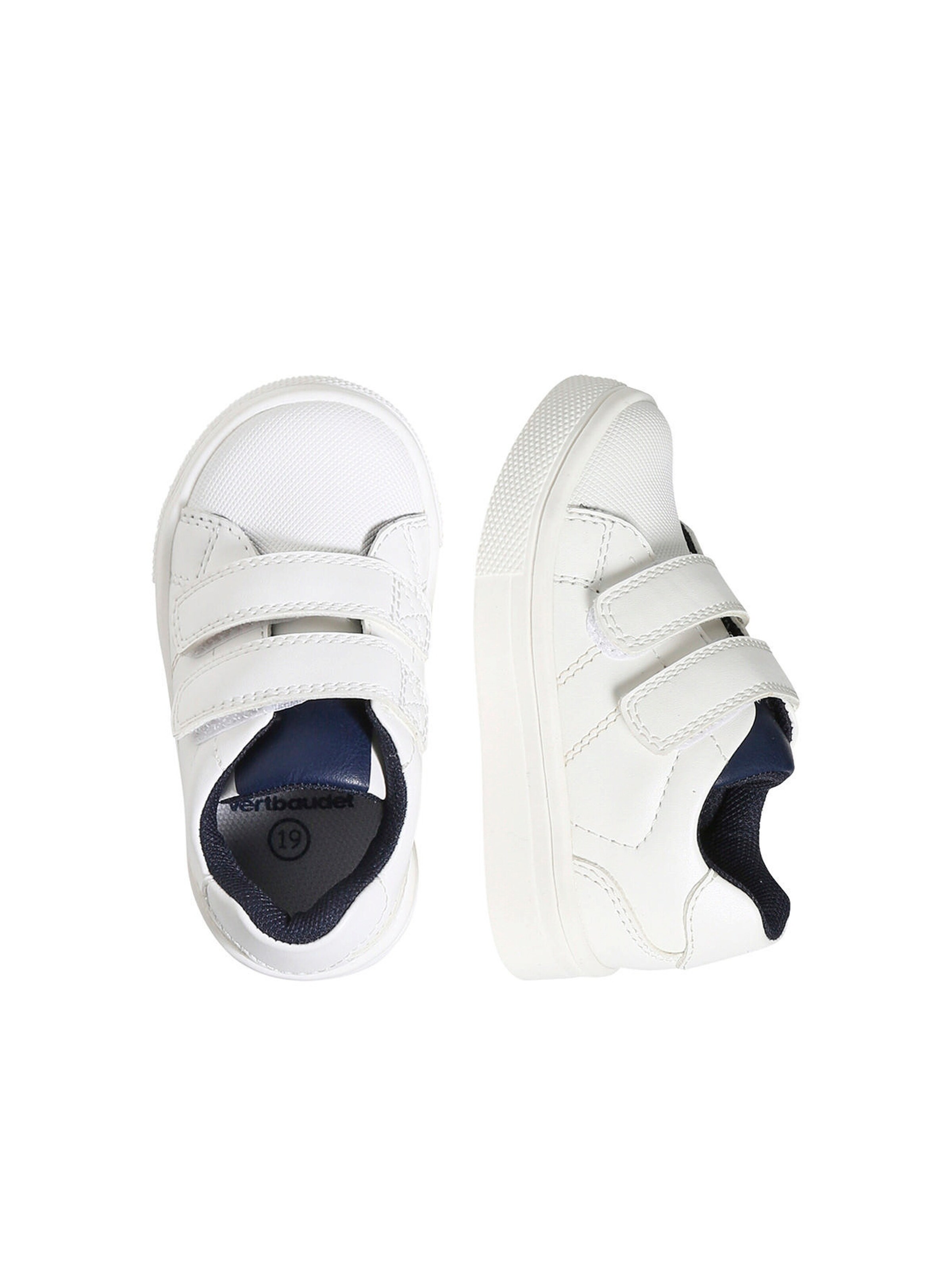 Vertbaudet Baby Klett-Sneakers weiß
