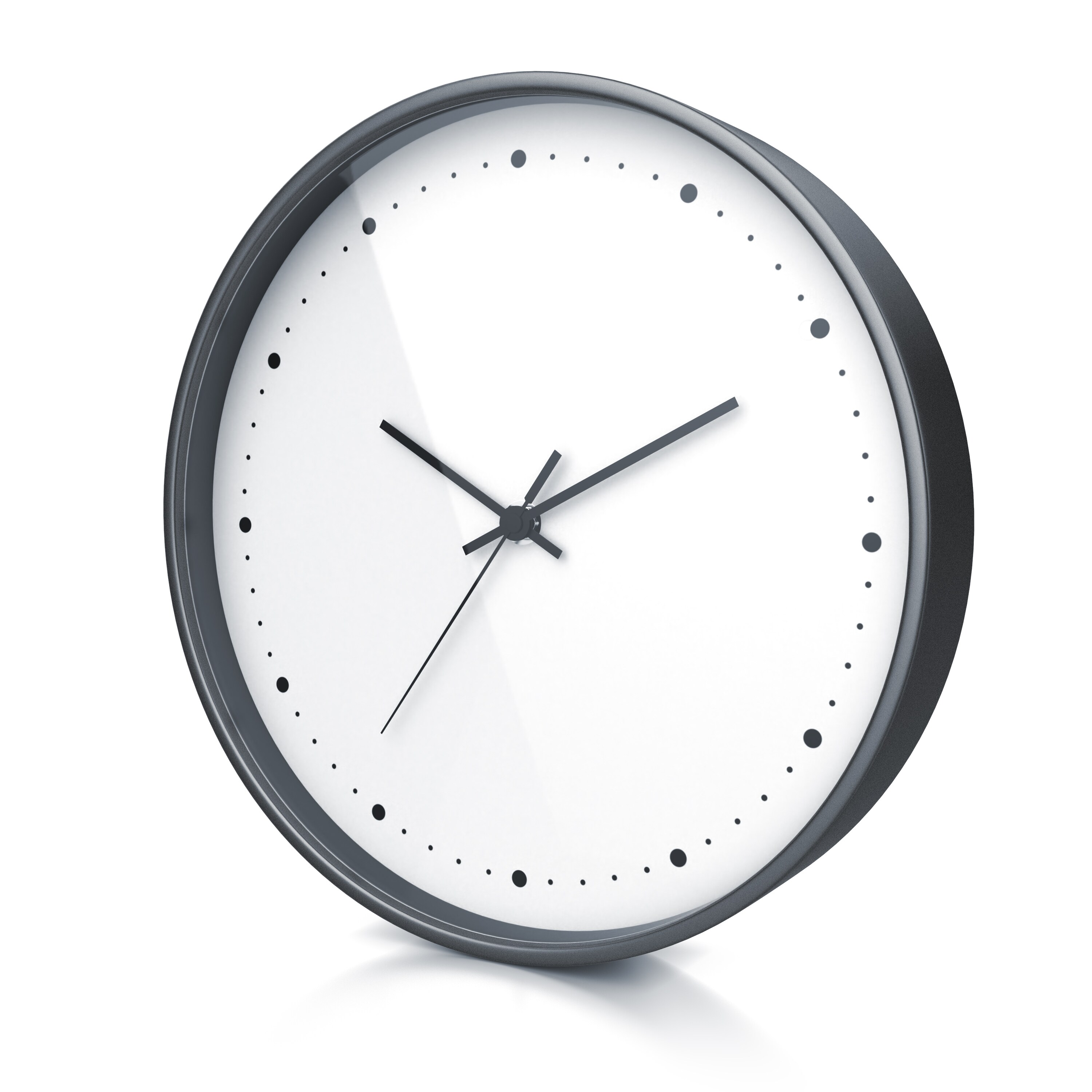 BEARWARE Wanduhr rund mit 24 cm Durchmesser Analoge Anzeige - DCF-Signal - Batteriebetrieb