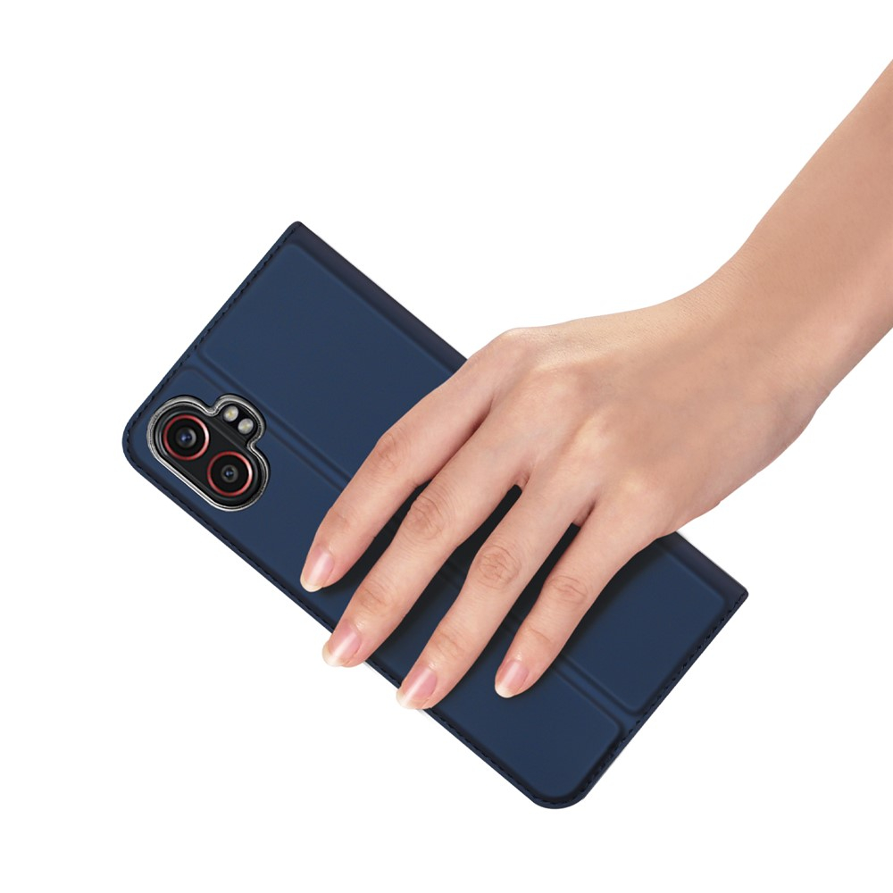 Samsung Galaxy XCover7 Pro Flip Wallet Cover Leder Tasche - Blau