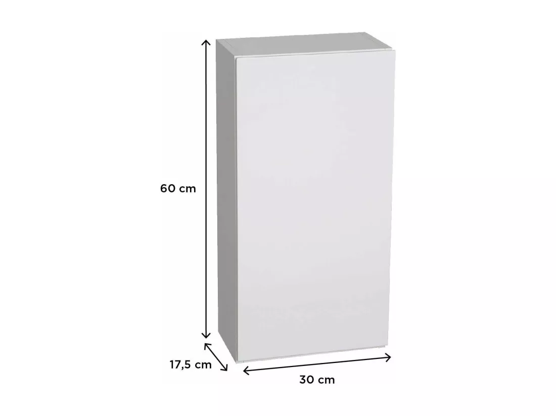 Meuble de rangement - Meuble haut 1 porte - Faible profondeur