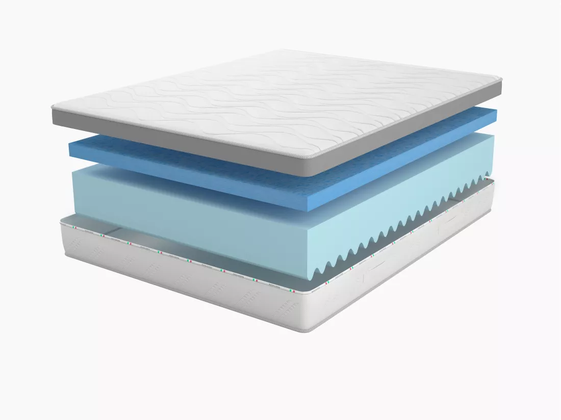 Matelas 800 Ressorts Indépendants Polirelax 7 Zones Air Touch 160x190x22