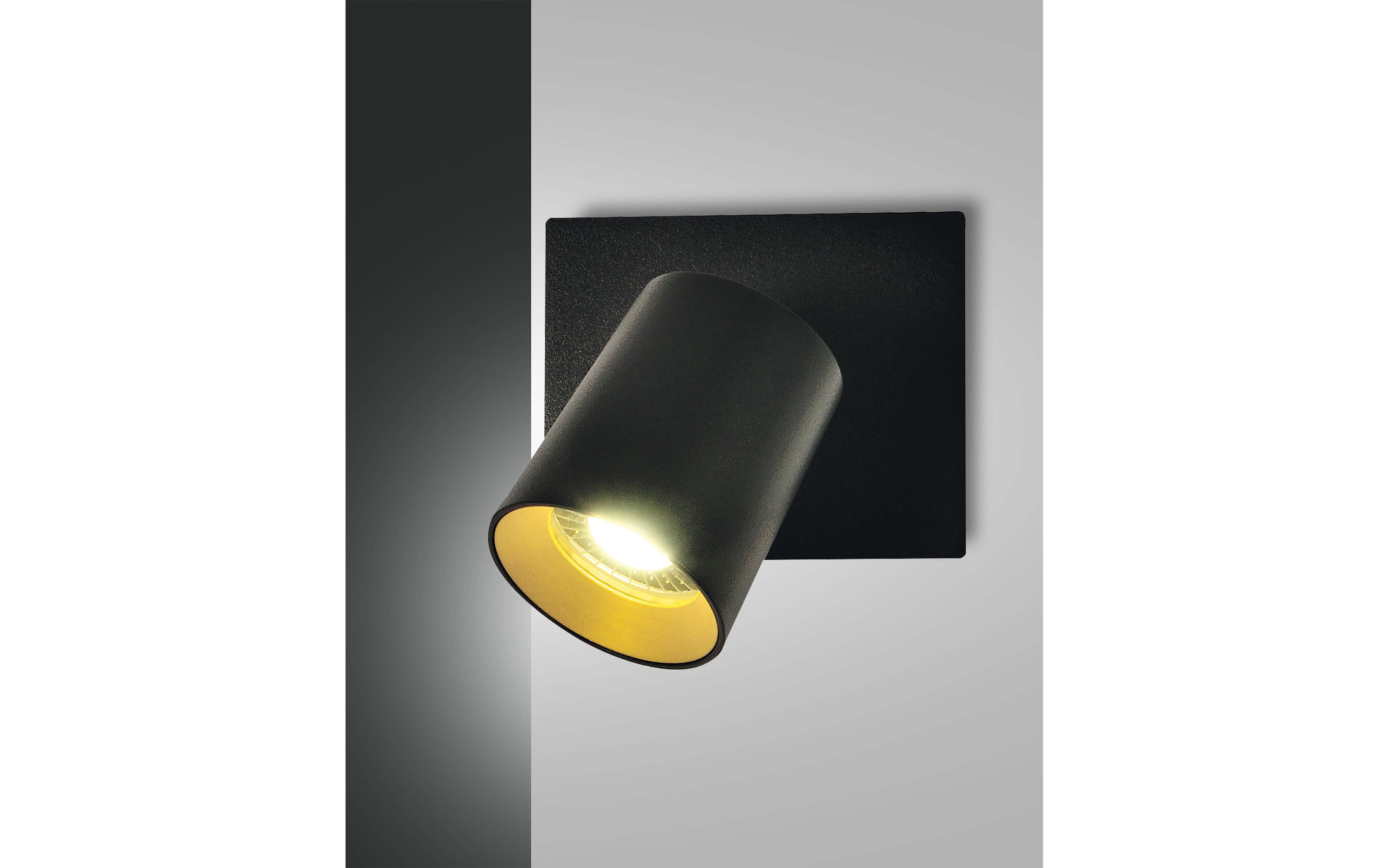 Wandleuchte Modo in schwarz, 1-flammig