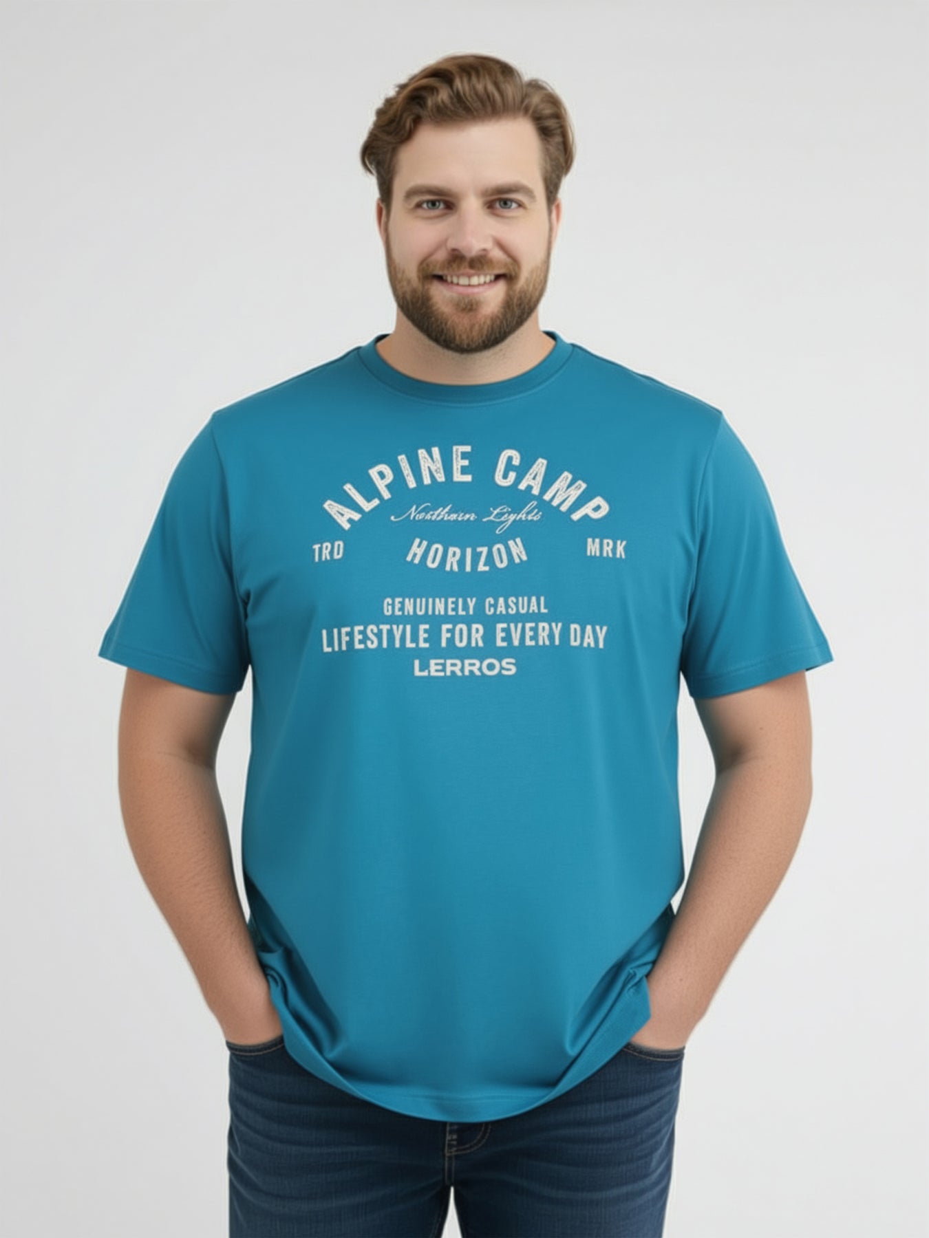 T-Shirt mit Outdoorprint in Großen Größen