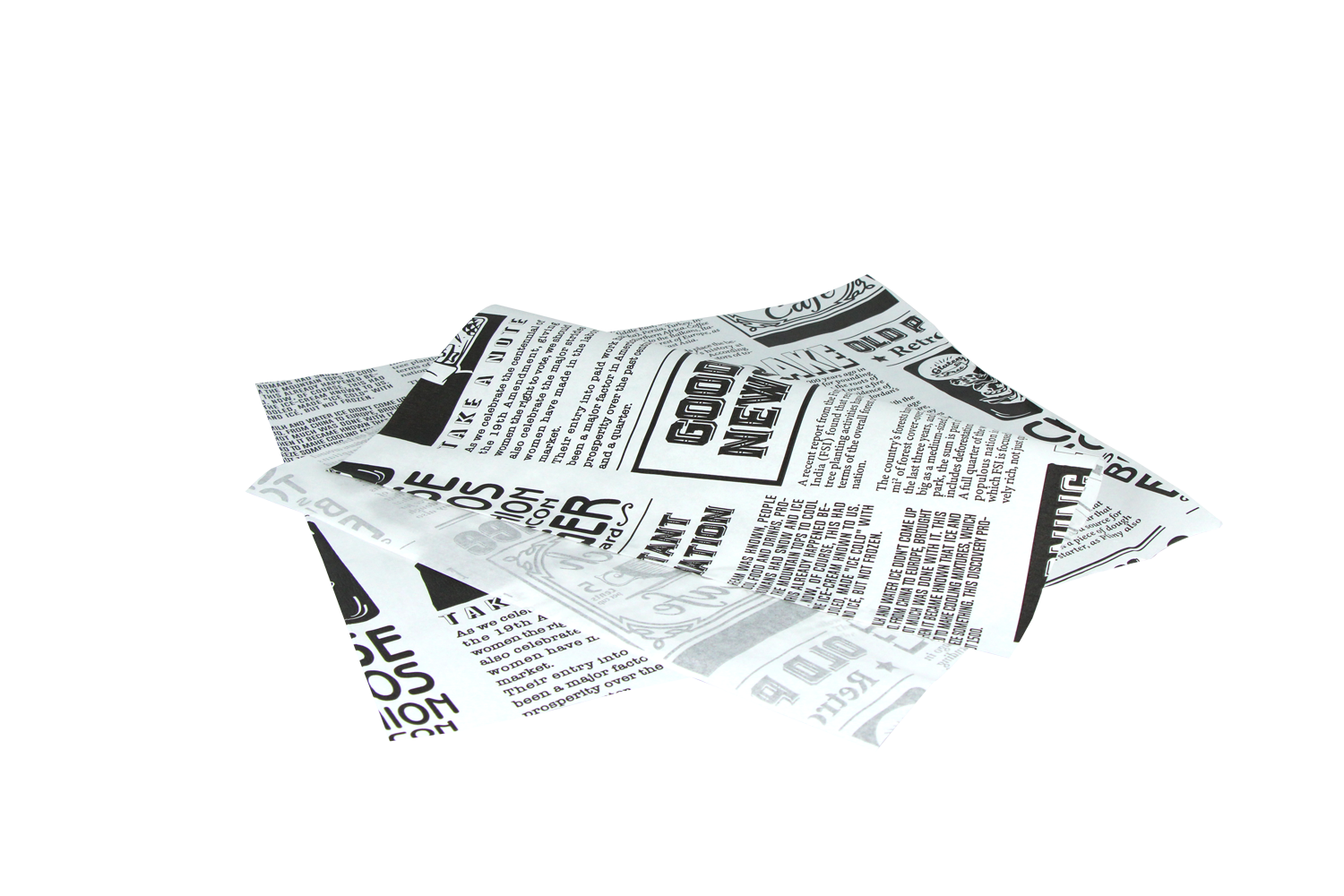 Vetvrij papier 33x30cm FSC® krant wit