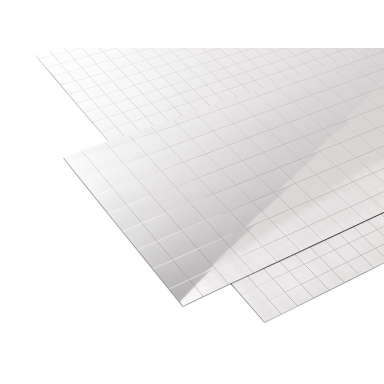 Polystyrol Spiegel selbstklebend, Quadrate 20 mm