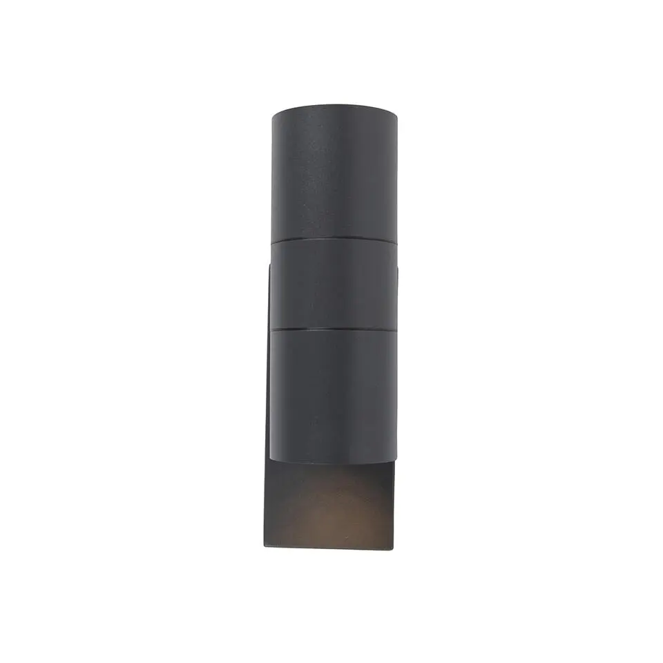Qazqa buitenlampen met sensor duo grijs gu10