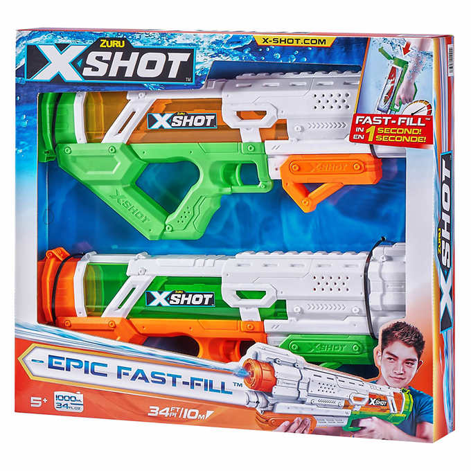 Pacote com 2 pistolas de água Zuru X-Shot Epic