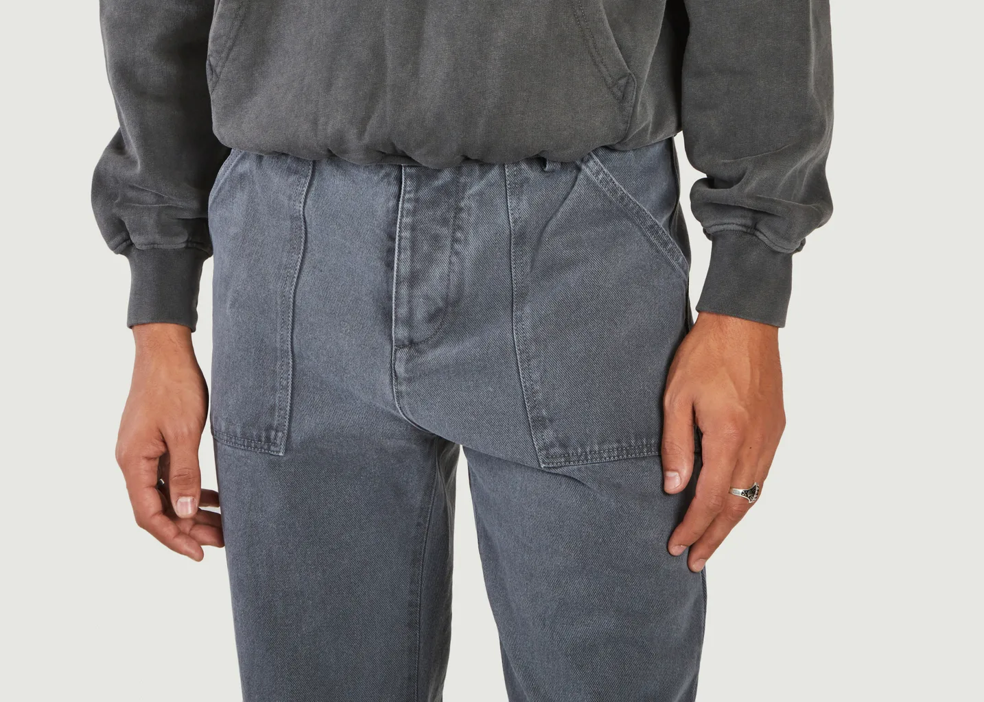 Pantalon fatigue en coton Cuisse de Grenouille