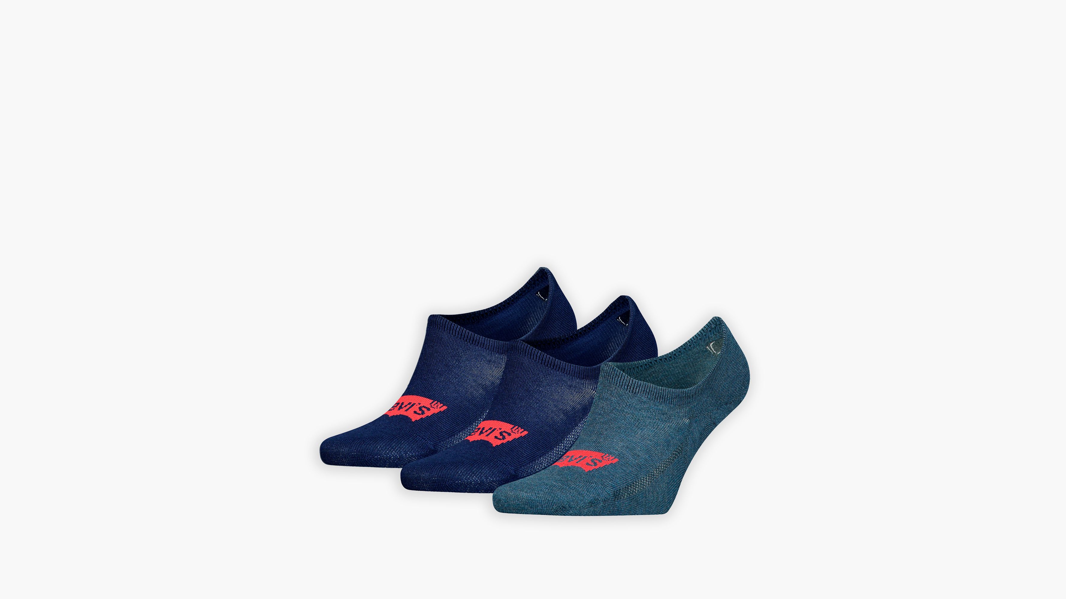 Levi's® Chaussettes hautes en coton recyclé logo Batwing - Lot de 3 - Denim - Bleu