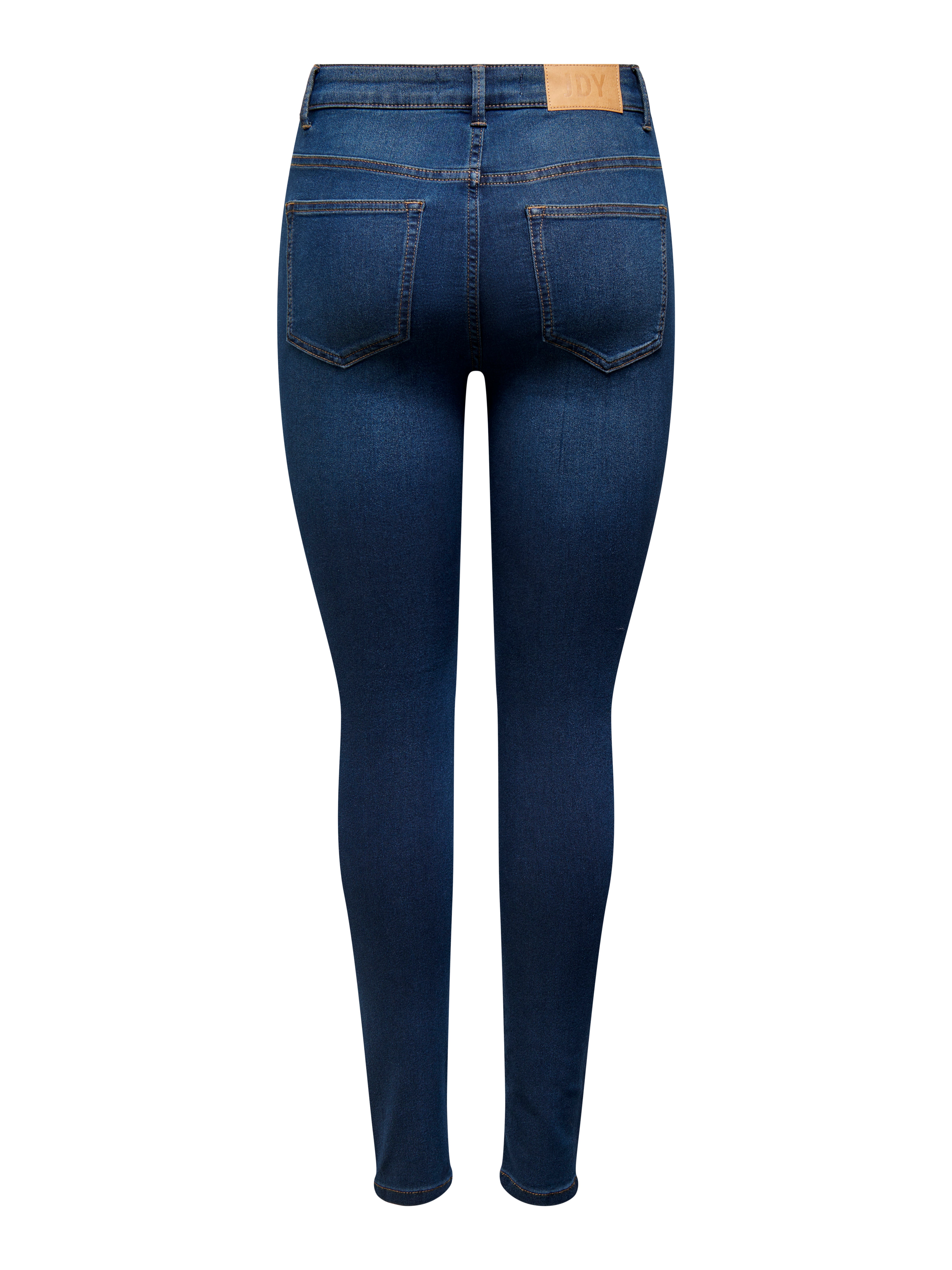 JDYTULGA Hohe Taille Skinny Fit Jeans Dark Blue Denim