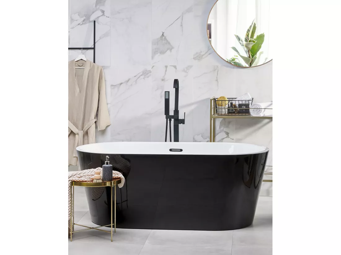 Baignoire îlot noire 170 cm HAVANA