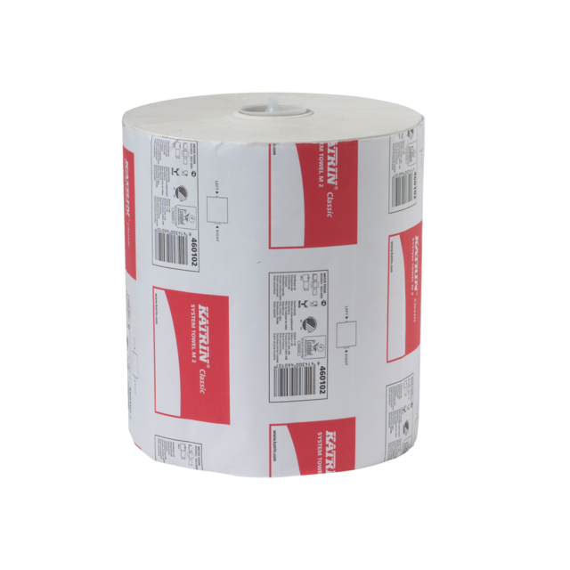 Katrin Handdoekrol, papier, 21cm, 160m, 2-laags, wit