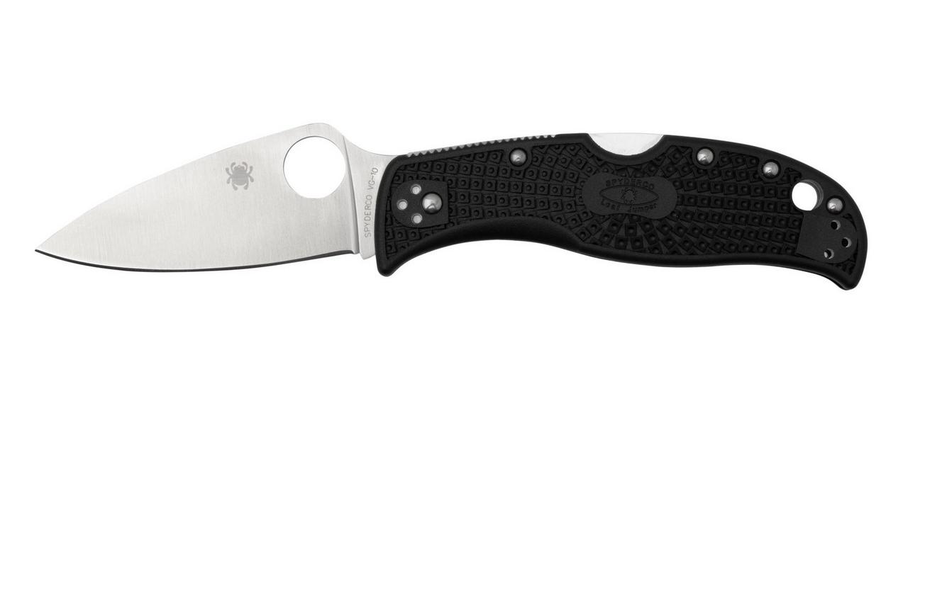 Spyderco LeafJumper Lightweight C262PBK, Satin VG-10, Black FRN zakmes