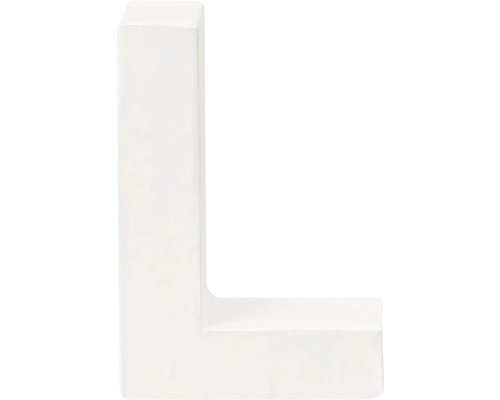 Letter L, wit karton, 3,5 x 10 cm