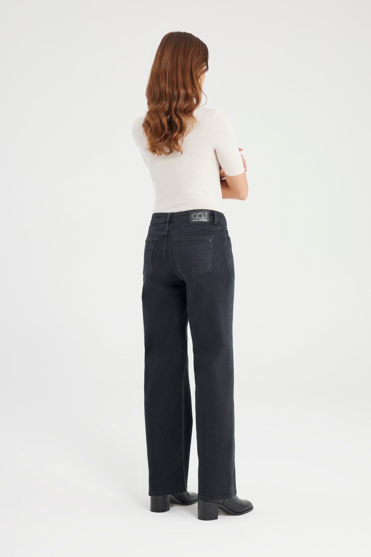 COJ Denim - Nova Mid Waist Jeans - Black Vintage