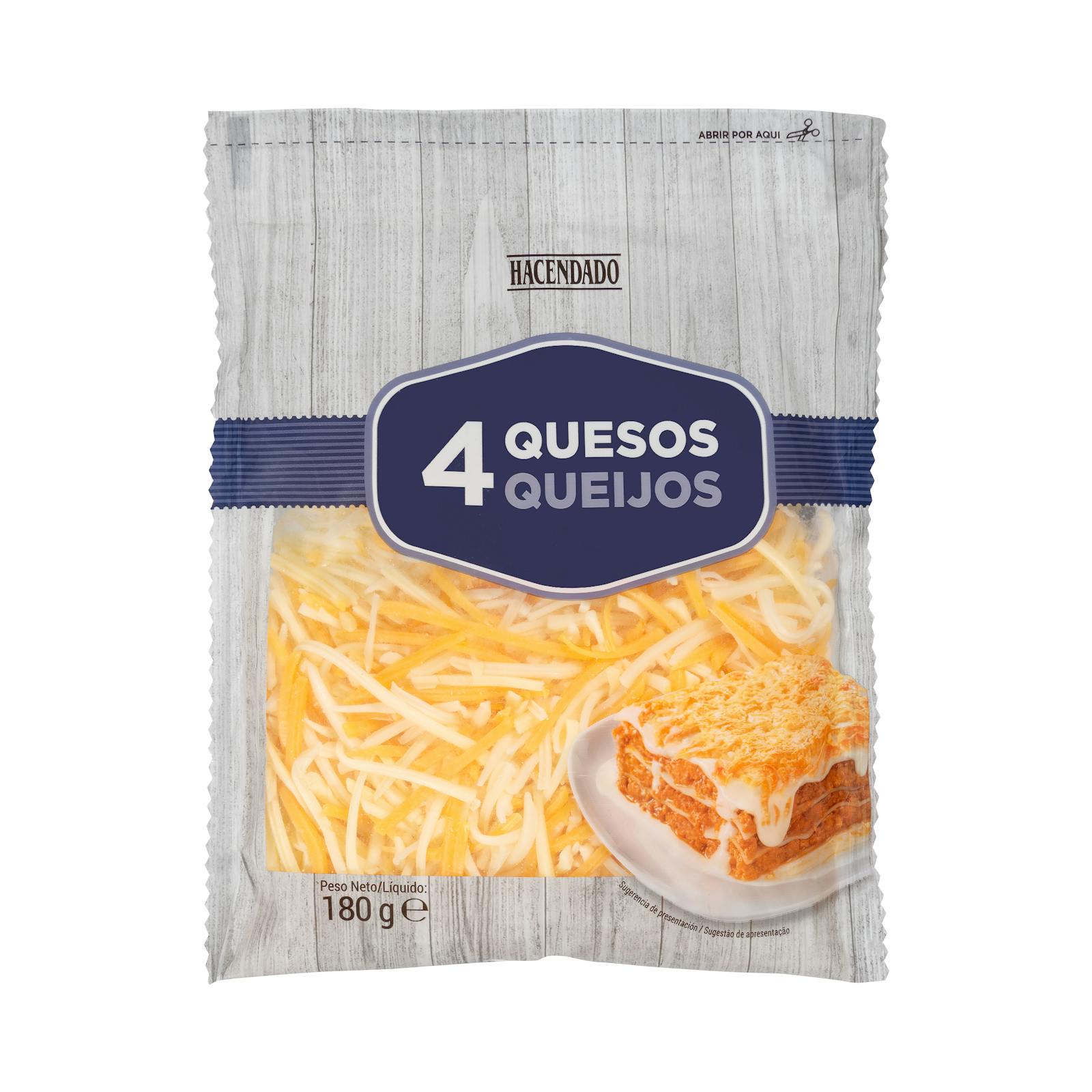 Fromage râpé 4 fromages Hacendado