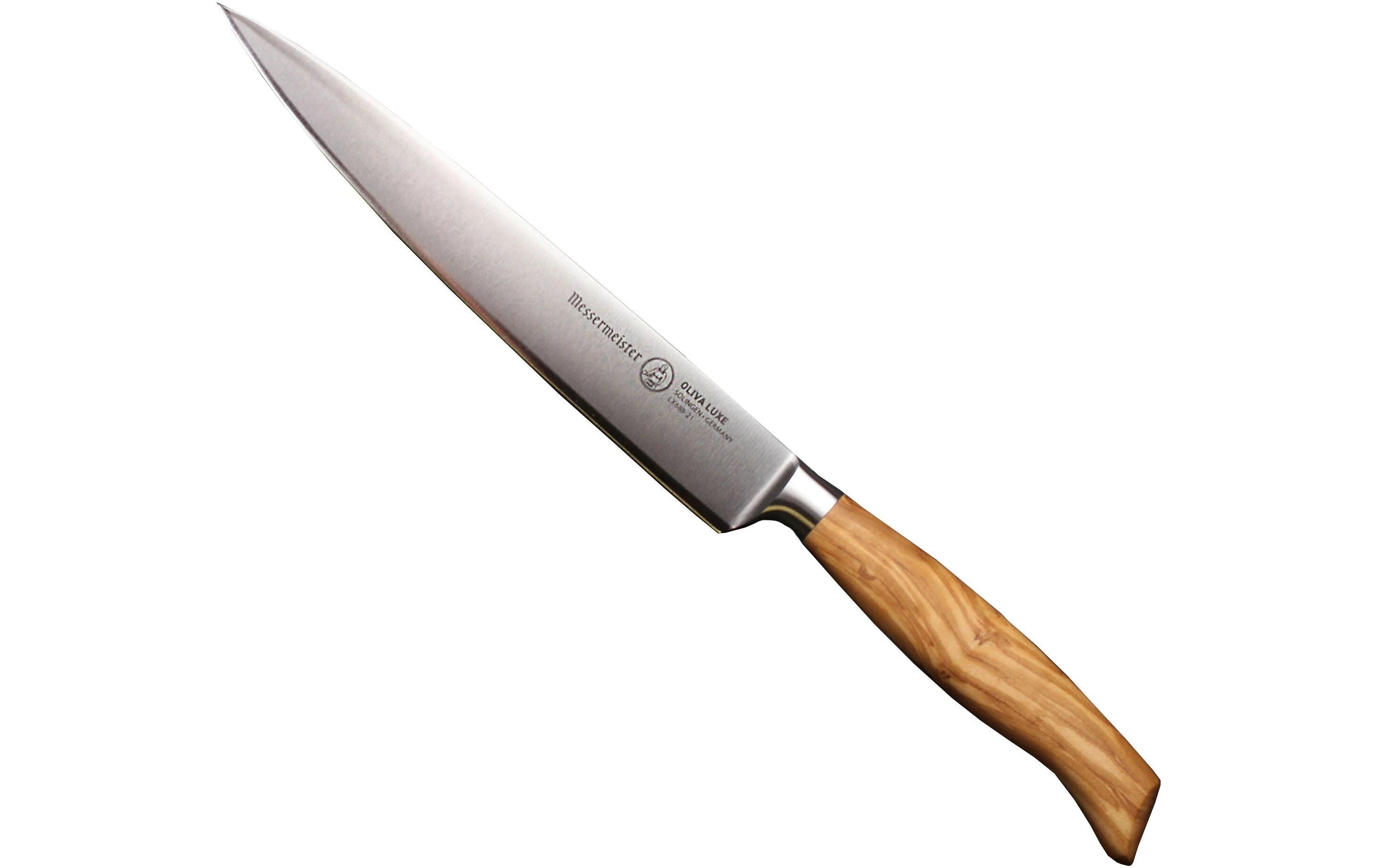 Fleischmesser Oliva Luxe 20 cm, Nature/Silber<br>Schinkenmesser