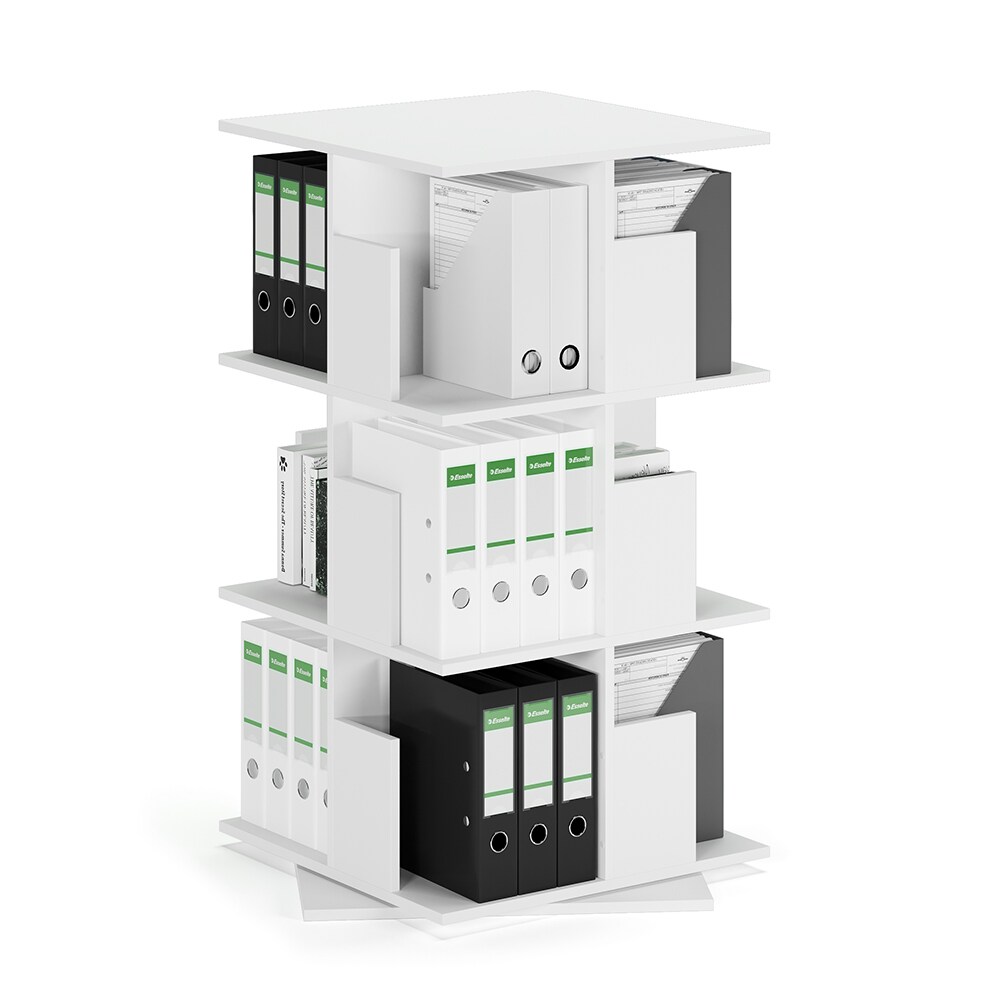 Vicco Ordnerregal Alfa Standregal Büroregal Aktenregal Ablage Bücherregal Weiß