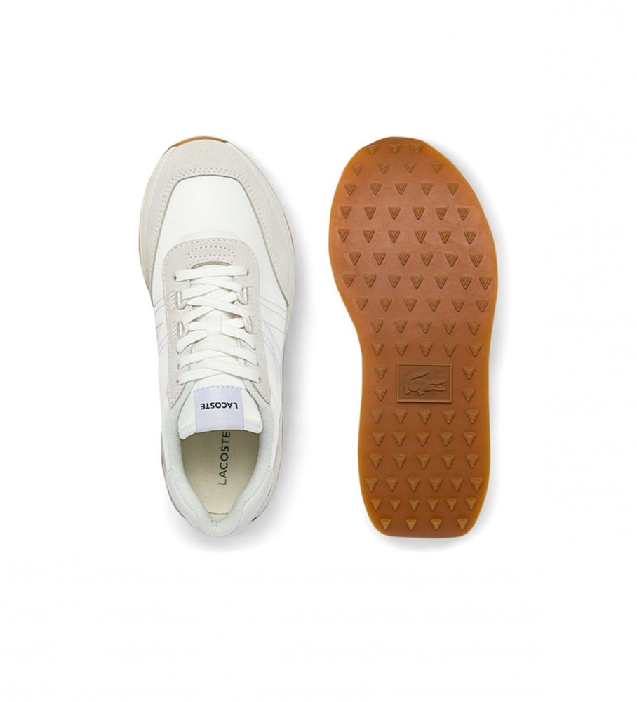 Tênis Lacoste L-Spin em couro branco.