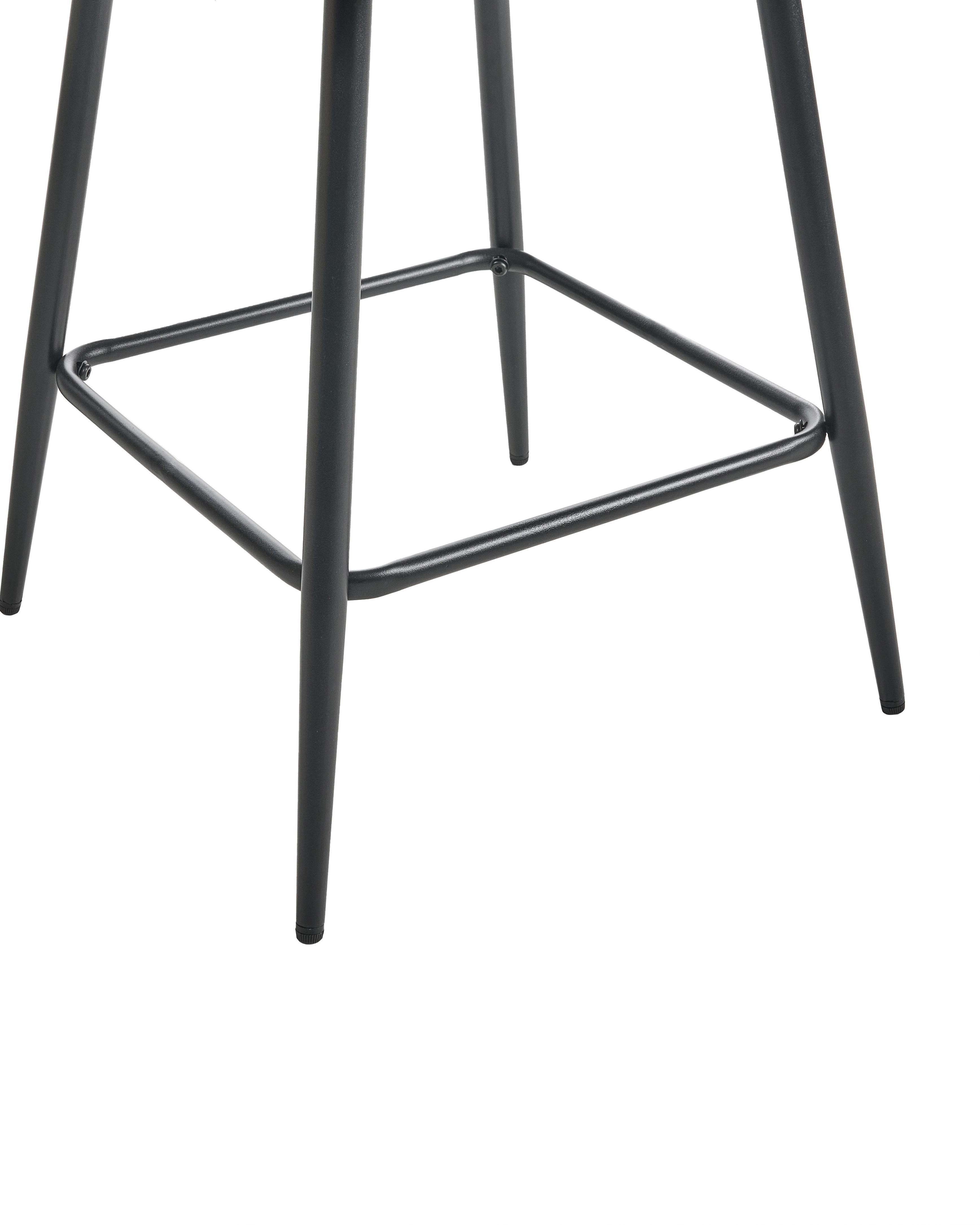 Set van 2 barstoelen SANILAC Fluweel Taupe