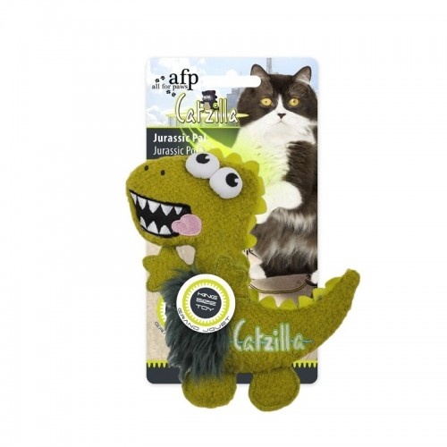 Brinquedo de pelúcia de dinossauro Catzilla da All for Paws para gatos