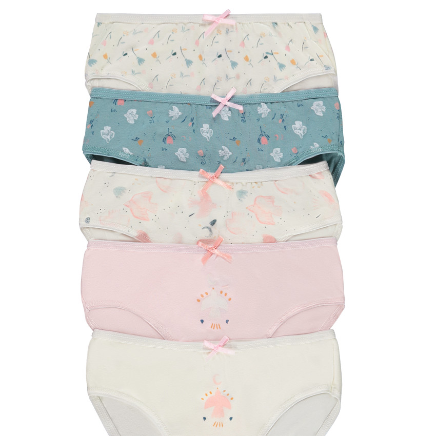 Lot de 5 culottes fantaisie en jersey pour fille