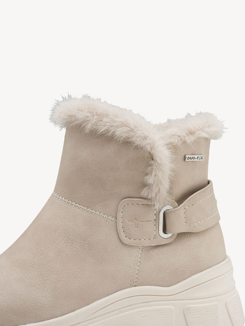Enkellaarsje - beige warme voering