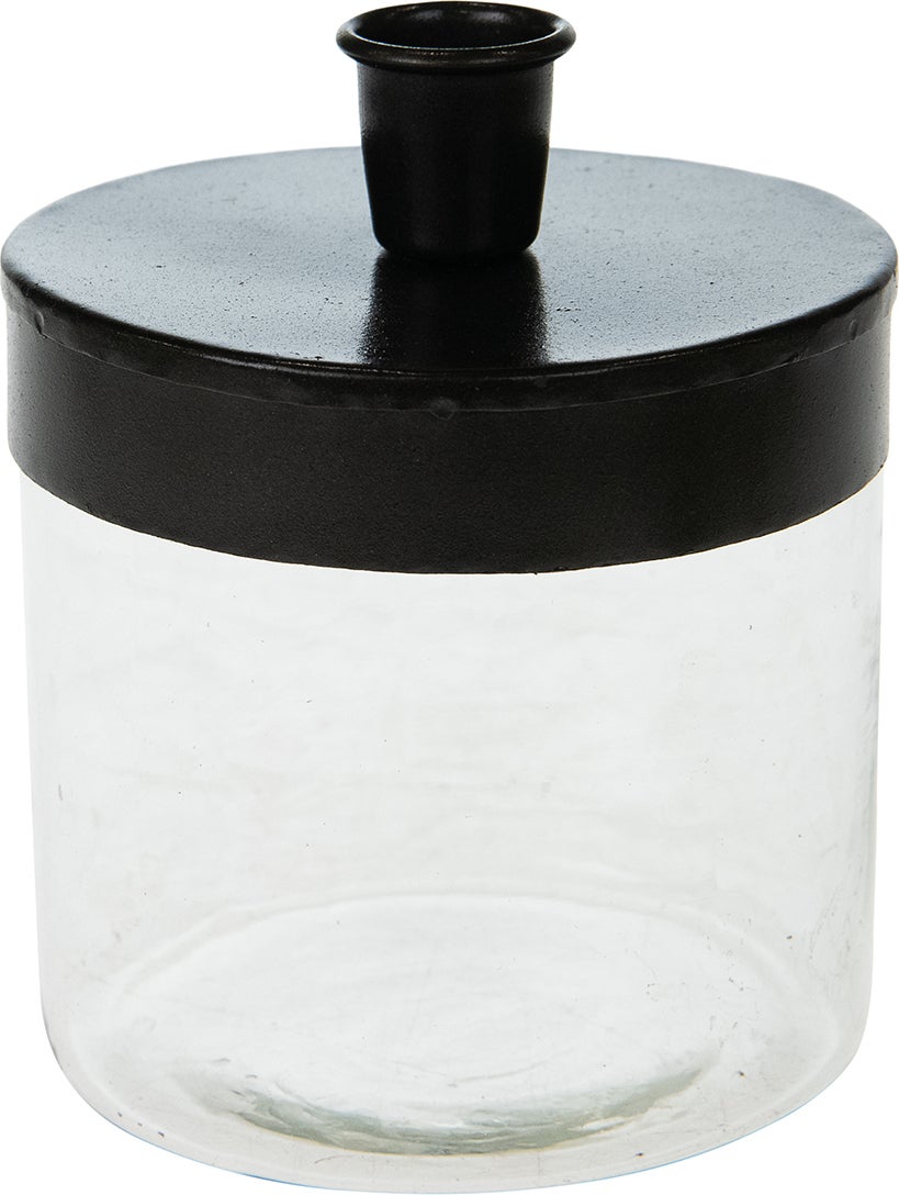Dijk Natural Collections kandelaar zwart / zilver D 10 H 13 cm