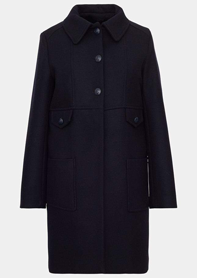 Manteau Majableu nuit en drap caban