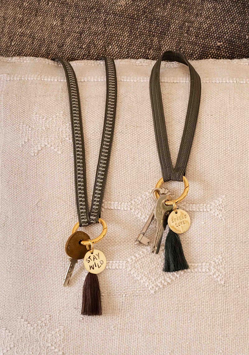 YOOMEE Schlüsselband Keychain Zahra Artichoke Gold
