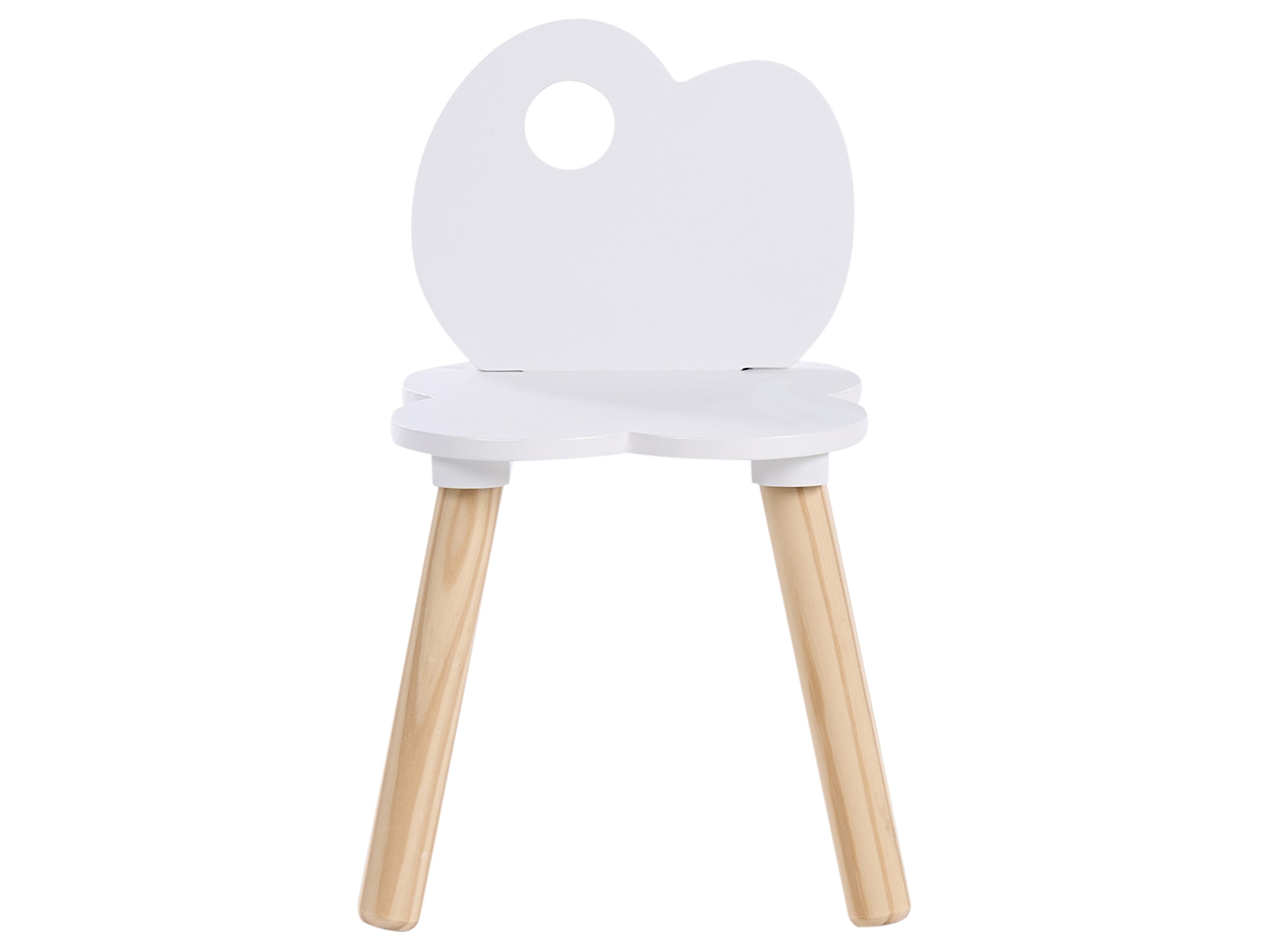 Kindertafel en stoel set CLOUDY Wit