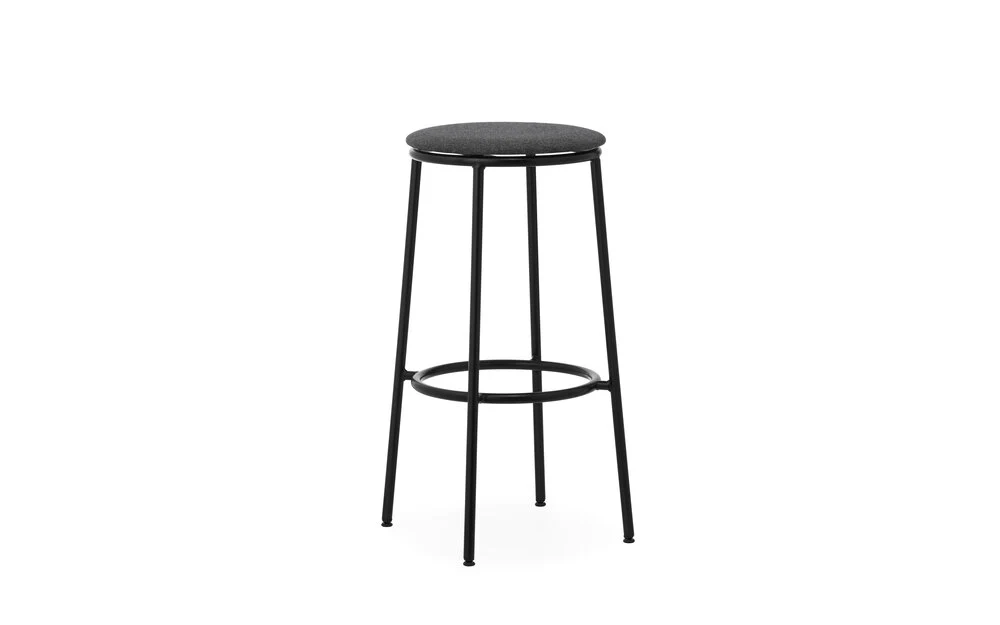 Normann Copenhagen  Circa barstol, sort/grå - H75 cm.