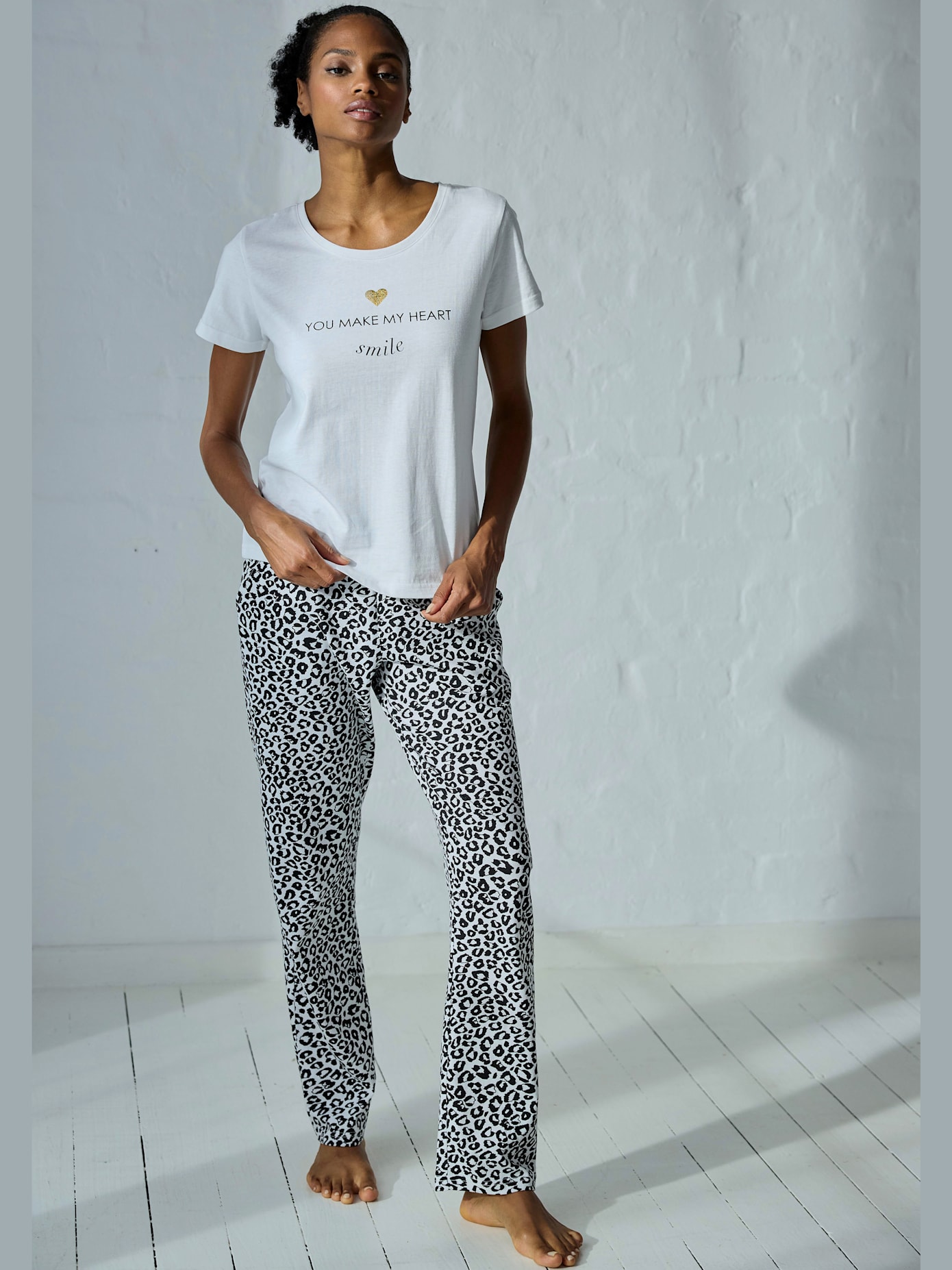Bas de pyjama pantalon de nuit à motifs