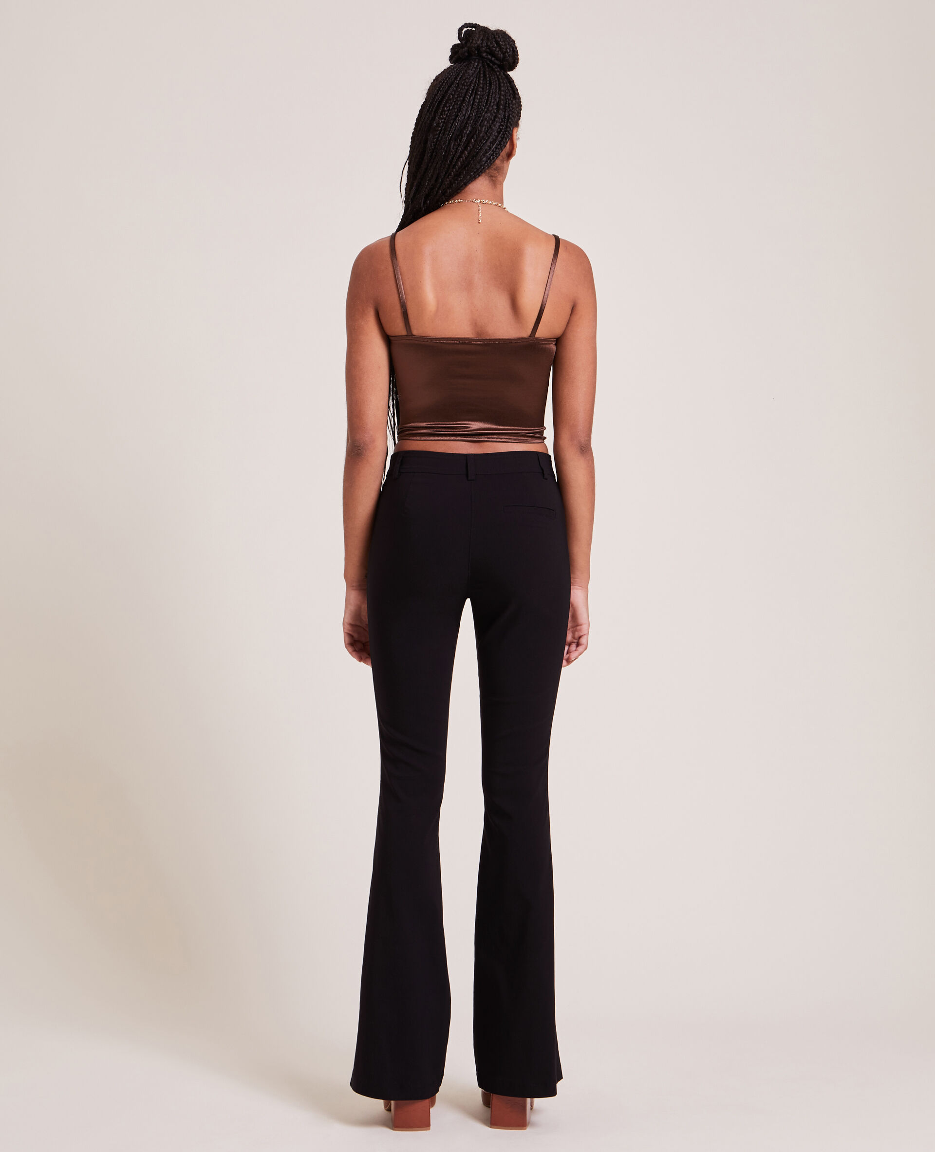 Pantalon flare taille haute - Noir