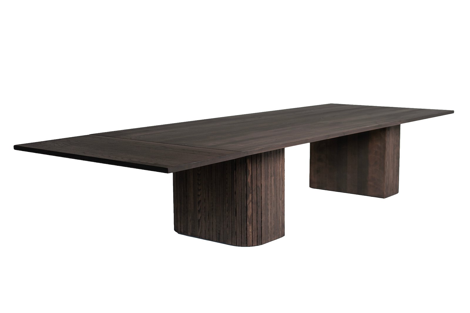 Woodcraft spisebord Røkfarget oljet heltre ask. 100x240 cm. Split top B, kant nr. 1 og ben nummer 4