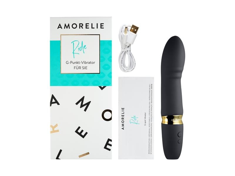 Amorelie G-Punkt-Vibrator «Ride» Grey Hochwertiges Sextoy für die G-Punkt Stimulation