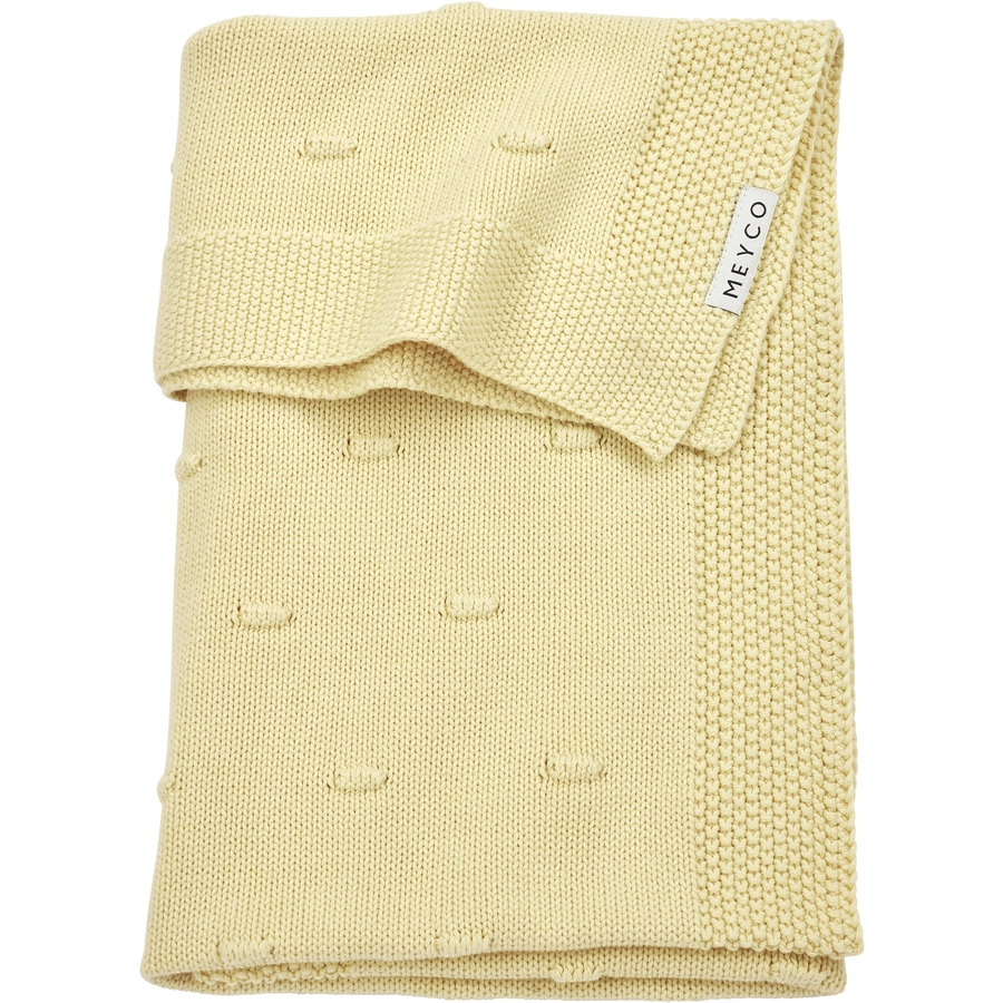 Meyco Babydecke Knots Soft yellow 75 x 100 cm