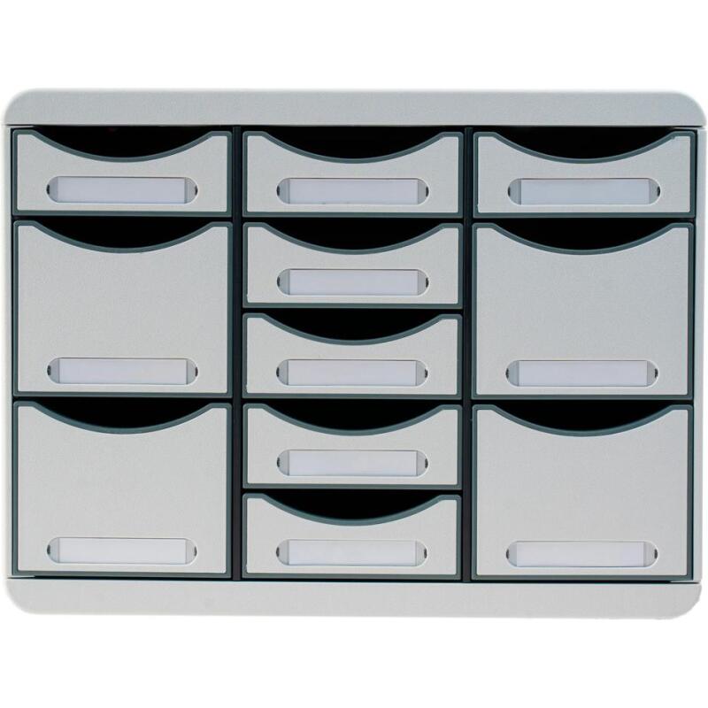 Moule de classement Storebox Multi 11 tiroirs Office - Gris lumière