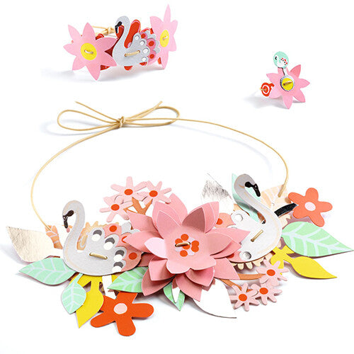 Djeco knutselset diy - bloemen sieraden - colourful fun