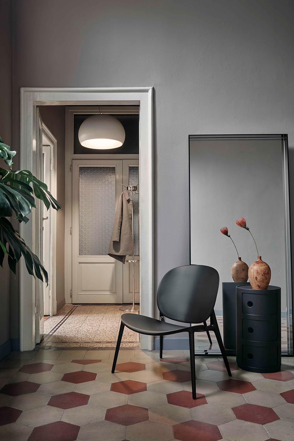 Kartell Componibili Recycled, Container 3-fächer, Matt-schwarz