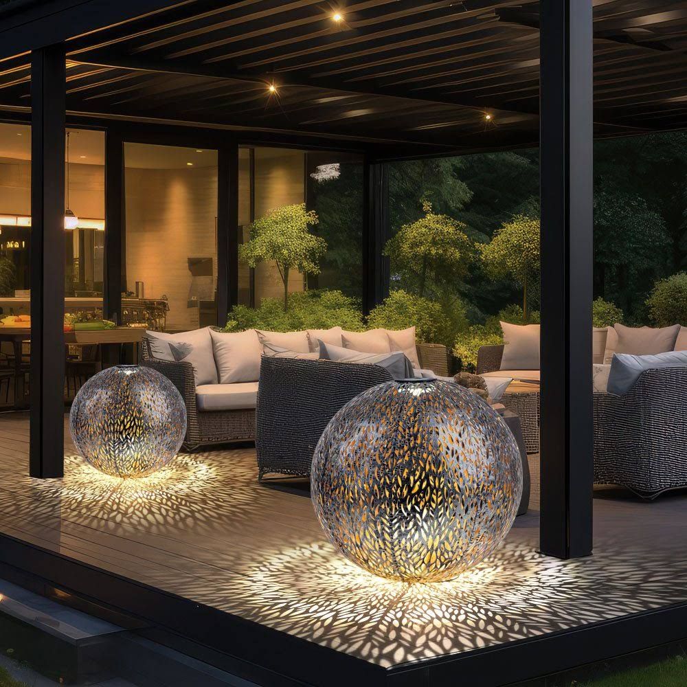 globo 2er Set LED Solarleuchte