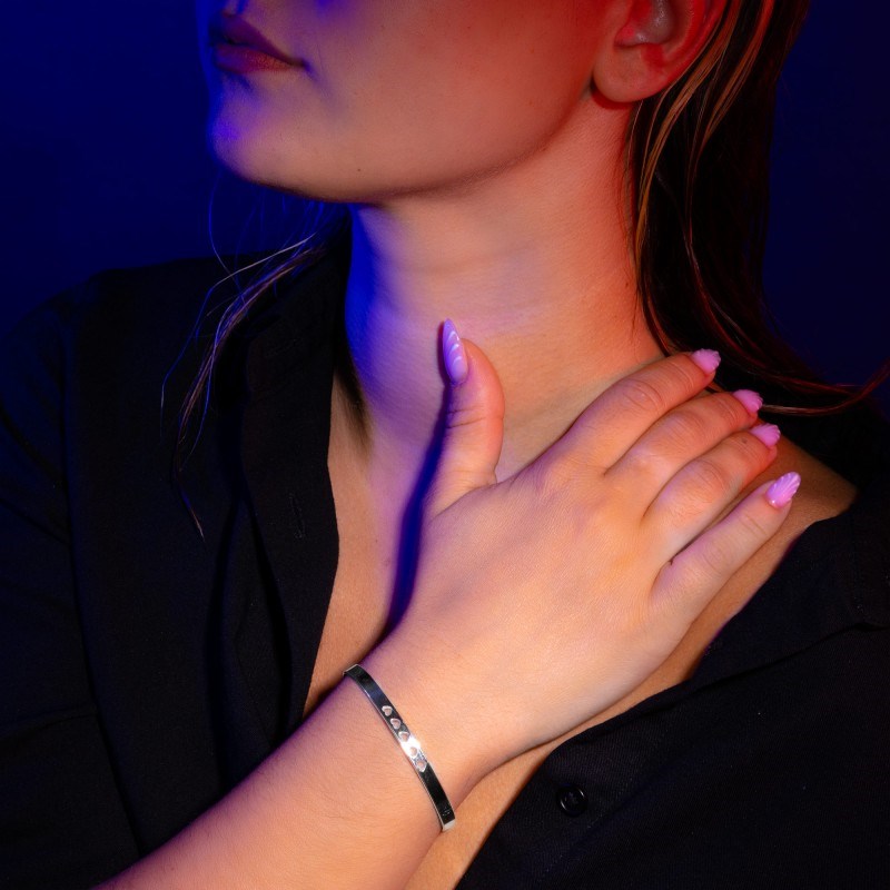 Jonc argent 925 5 Coeurs