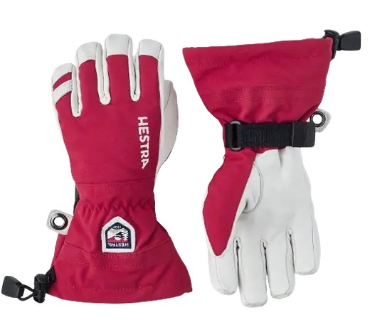 Hestra Army Leather Heli Ski Jr Handsker | SkatePro