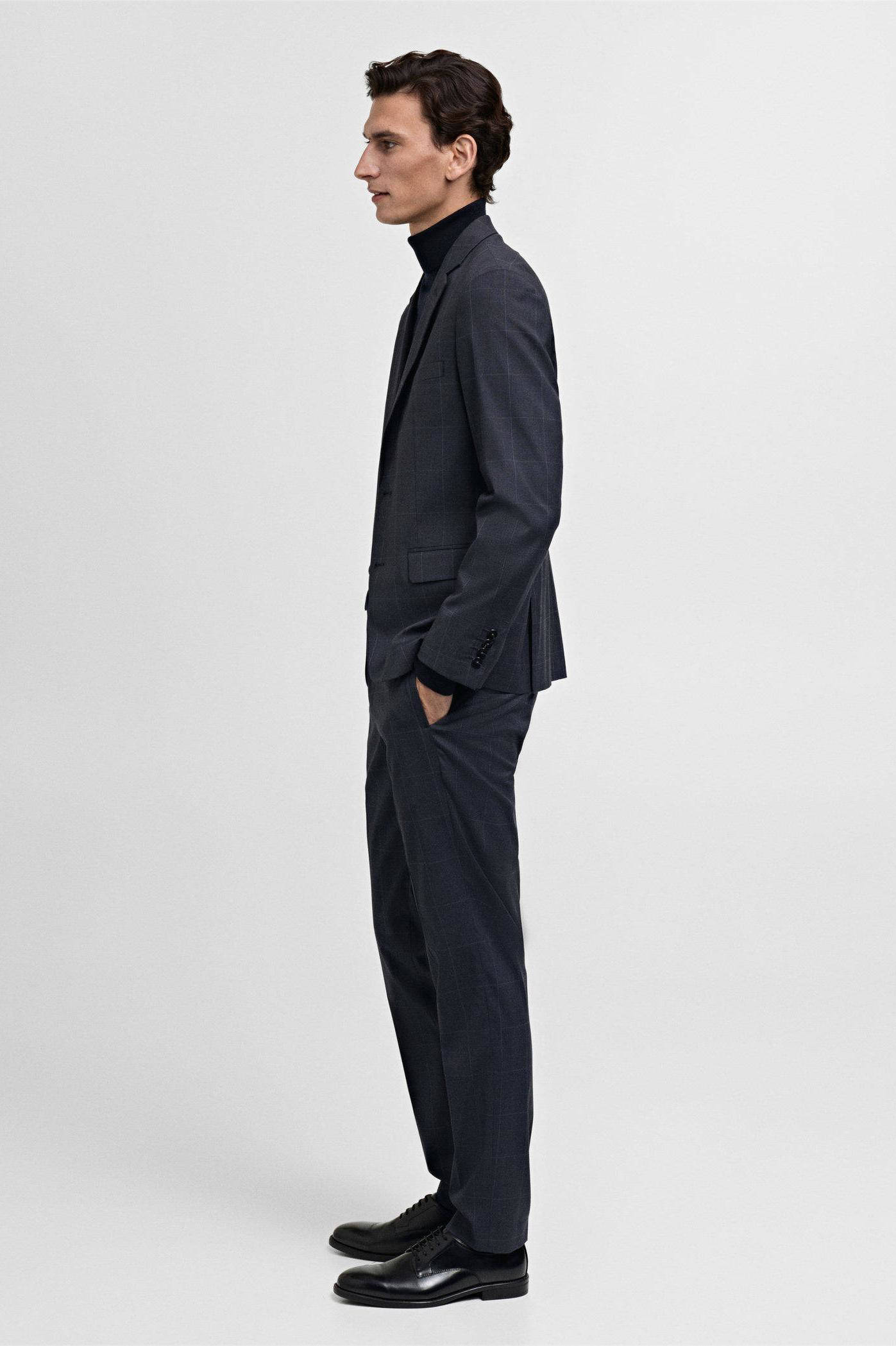 Mango Man super skinny pantalon donkerblauw