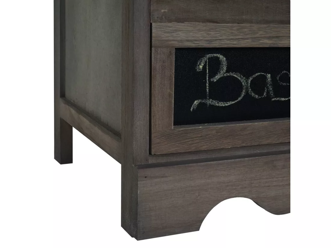 Commode Venlo avec tableau noir look shabby, marron